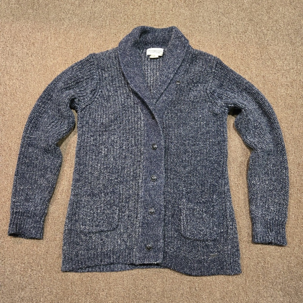Denim & Supply Ralph Lauren Cardigan Womens Med Blue Shawl Collar Button Cotton